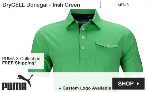 PUMA DryCELL Donegal Golf Shirts - Irish Green - Rickie Fowler British Open