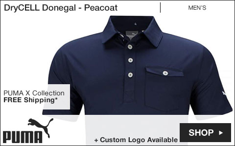 PUMA DryCELL Donegal Golf Shirts - Peacoat - Rickie Fowler British Open