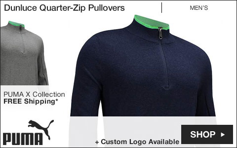 PUMA Dunluce Quarter-Zip Golf Pullovers - X Collection