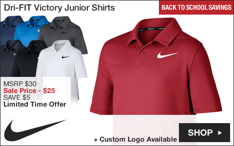 Nike Dri-FIT Victory Junior Golf Shirts