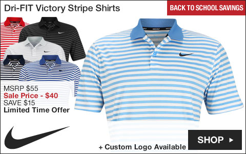 Nike Dri-FIT Victory Stripe Golf Shirts