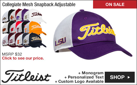 Titleist Collegiate Mesh Snapback Adjustable Golf Hats - ON SALE