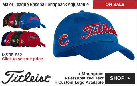 Titleist Major League Baseball Snapback Adjustable Golf Hats - ON SALE