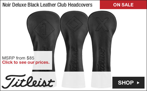 Titleist Noir Deluxe Black Leather Golf Club Headcovers - ON SALE