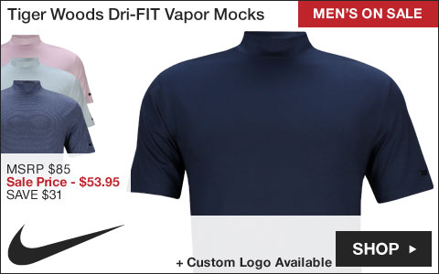 Nike Tiger Woods Dri-FIT Vapor Golf Mocks - ON SALE