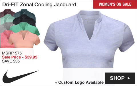 Nike Women's Dri-FIT Zonal Cooling Jacquard Golf Shirts - ON SALE