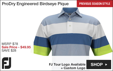 FJ ProDry Engineered Birdseye Pique Golf Shirts - Hyannis Port Collection - FJ Tour Logo Available - Previous Season Style