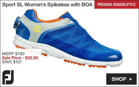 FJ Sport SL Women's Spikeless Golf Shoes with BOA Lacing System - ON SALE