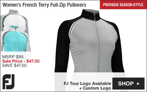 FJ Women's French Terry Full-Zip Golf Pullovers - FJ Tour Logo Available - Previous Season Style