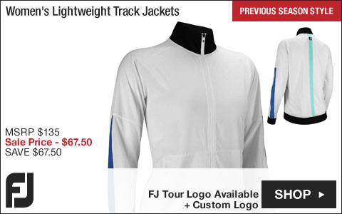 FJ Women's Lightweight Track Golf Jackets - FJ Tour Logo Available - Previous Season Style