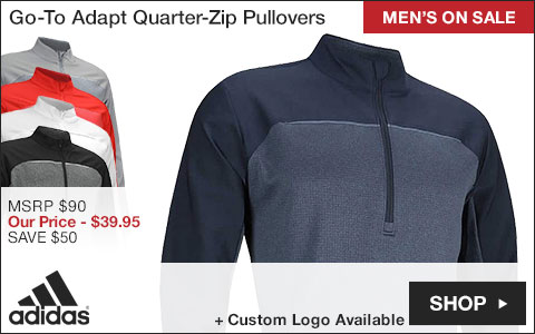 Adidas Go-To Adapt Quarter-Zip Golf Pullovers - ON SALE