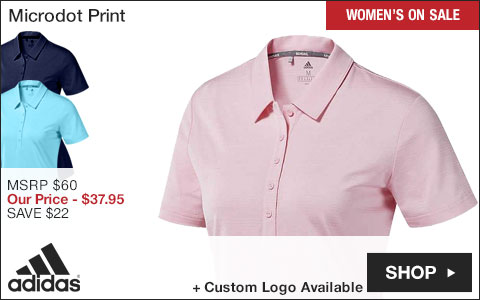 Adidas Women's Microdot Print Golf Shirts - ON SALE