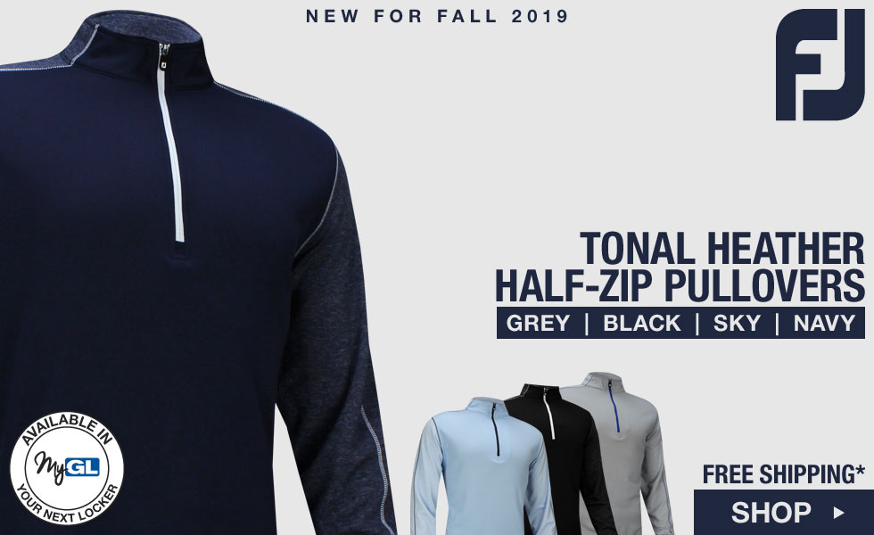 FJ Tonal Heather Half-Zip Golf Pullovers