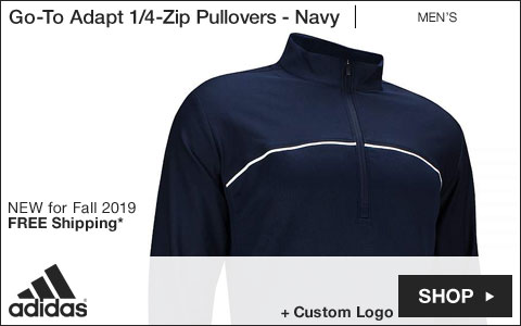 Adidas Go-To Adapt Quarter-Zip Golf Pullovers - Collegiate Navy