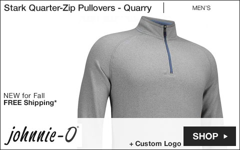 Johnnie-O 	Stark Quarter-Zip Golf Pullovers - Quarry