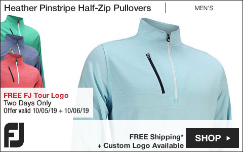 FJ Heather Pinstripe Half-Zip Golf Pullovers - FREE FJ Tour Logo Available