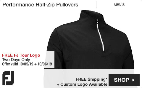 FJ Performance Half-Zip Golf Pullovers with Gathered Waist - FREE FJ Tour Logo Available