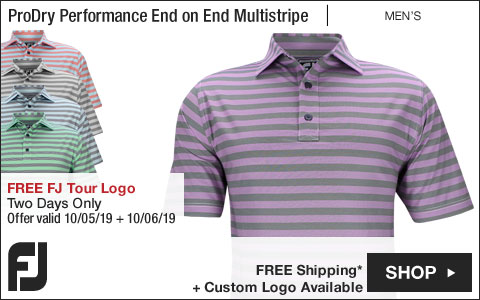 FJ ProDry Performance End on End Multistripe Golf Shirts - Athletic Fit - FREE FJ Tour Logo Available