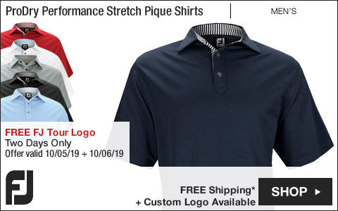 FJ 	ProDry Performance Stretch Pique Golf Shirts - FREE FJ Tour Logo Available