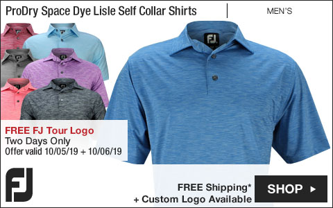 FJ ProDry Space Dye Lisle Self Collar Golf Shirts - FREE FJ Tour Logo Available