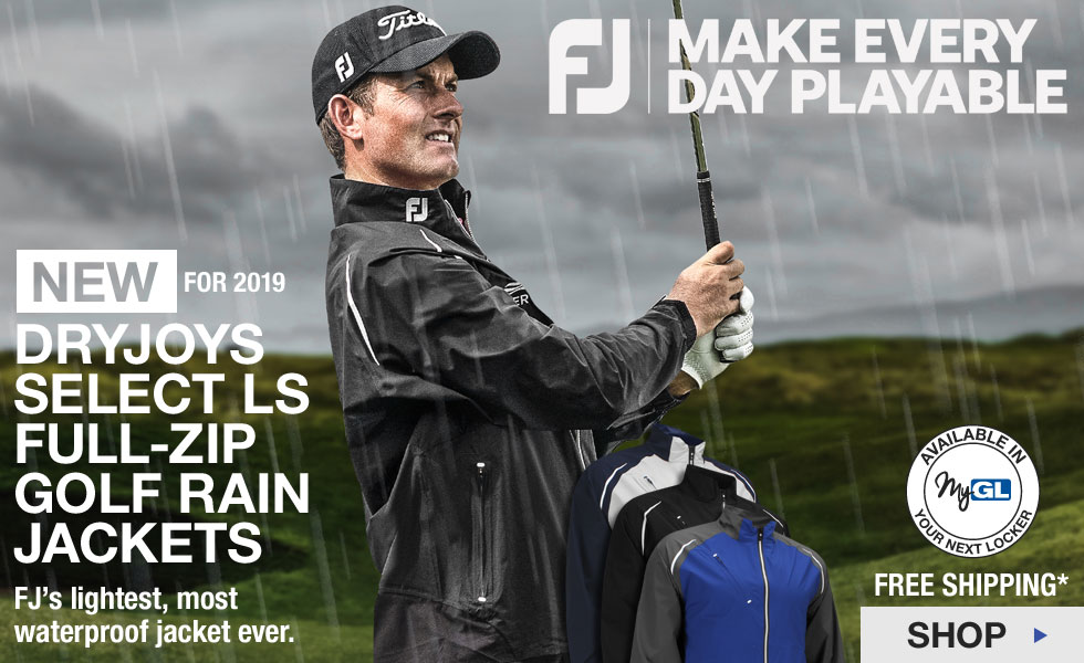 FJ DryJoys Select LS Full-Zip Golf Rain Jackets - FJ Tour Logo Available