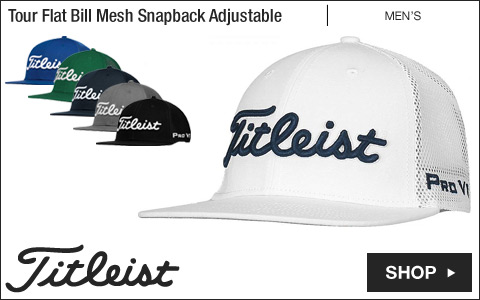 Titleist Tour Flat Bill Mesh Snapback Adjustable Golf Hats - ON SALE