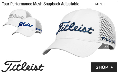 Titleist Tour Performance Mesh Snapback Adjustable Golf Hats - ON SALE