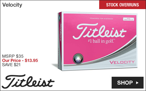 Titleist Velocity Golf Balls - Stock Overruns