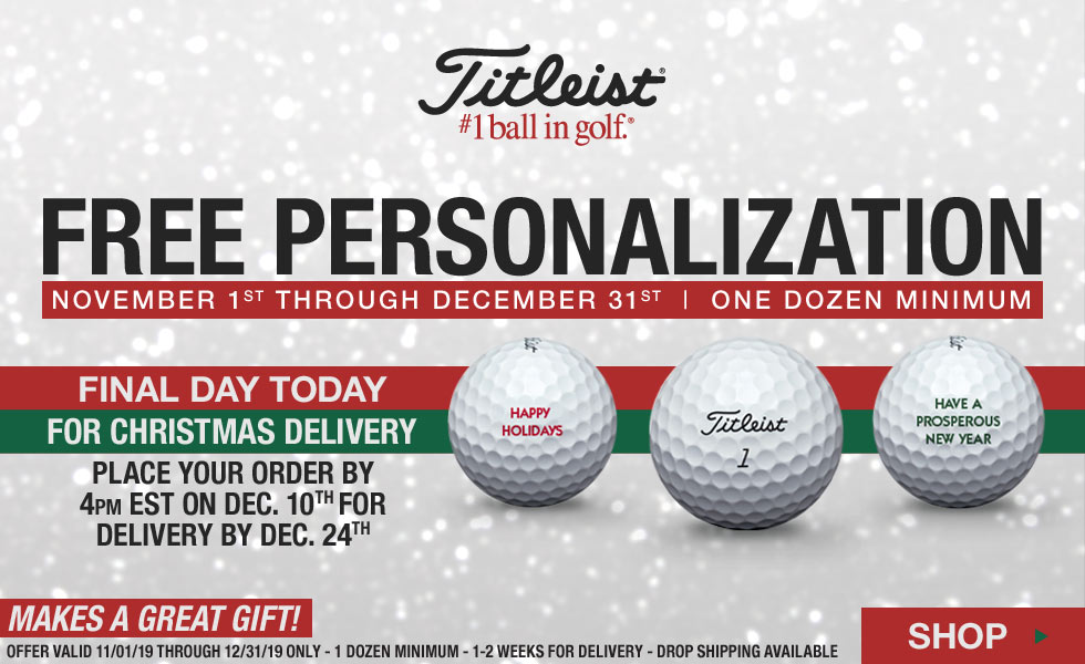 Free Personalization on Titleist Golf Balls for the Holidays