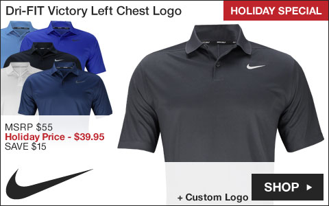 Nike Dri-FIT Victory Left Chest Logo Golf Shirts