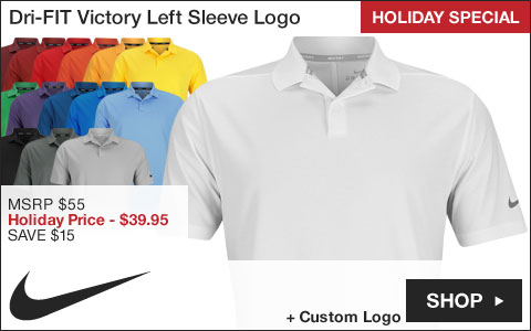 Nike Dri-FIT Victory Left Sleeve Logo Golf Shirts