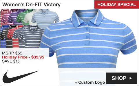 Nike Women's Dri-FIT Victory Stripe Golf Shirts