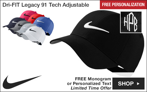 Nike Dri-FIT Legacy 91 Tech Adjustable Golf Hats - Free Personalization for the Holidays