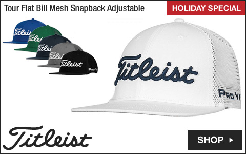 Titleist Tour Flat Bill Mesh Snapback Adjustable Golf Hats - ON SALE