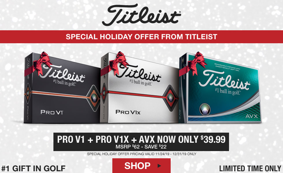 Special Holiday Offer from Titleist on Pro V1 and AVX Balls at Golf Locker