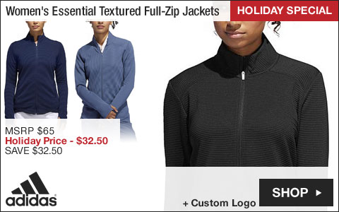 Adidas Women's Essential Textured Full-Zip Golf Jackets - HOLIDAY SPECIAL