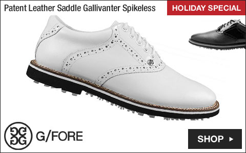 G/FORE Patent Leather Saddle Gallivanter Spikeless Golf Shoes