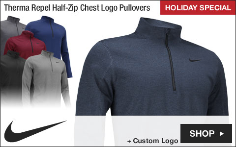 Nike Therma Repel Half-Zip Chest Logo Golf Pullovers - HOLIDAY SPECIAL