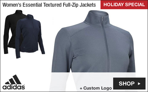 Adidas Women's Essential Textured Full-Zip Golf Jackets - HOLIDAY SPECIAL