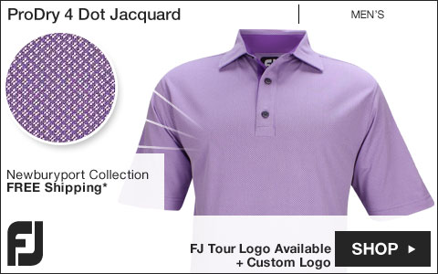 FJ ProDry 4 Dot Jacquard Golf Shirts - Newburyport Collection - FJ Tour Logo Available