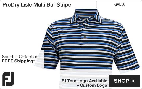 FJ ProDry Lisle Multi Bar Stripe Golf Shirts - Sandhills Collection - FJ Tour Logo Available