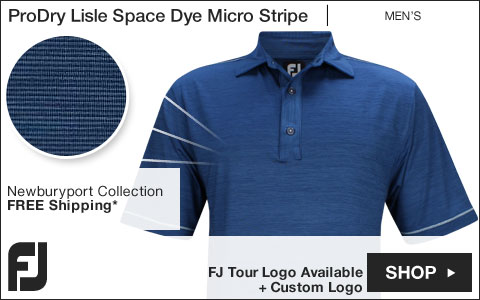 FJ ProDry Lisle Space Dye Micro Stripe Golf Shirts - Newburyport Collection - FJ Tour Logo Available