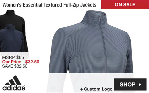 Adidas Women's Essential Textured Full-Zip Golf Jackets - HOLIDAY SPECIAL