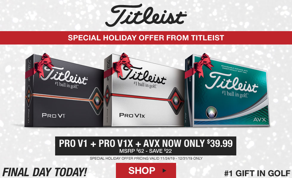 Final Day - Special Holiday Offer from Titleist on Pro V1 and AVX Balls