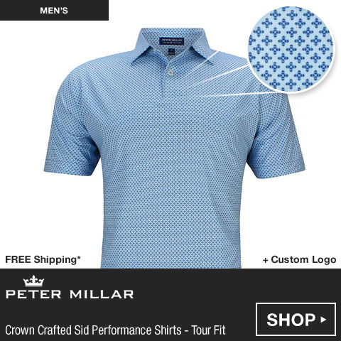 Peter Millar Crown Crafted Sid Performance Golf Shirts - Tour Fit