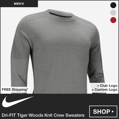 Nike Dri-FIT Tiger Woods Knit Crew Golf Sweaters