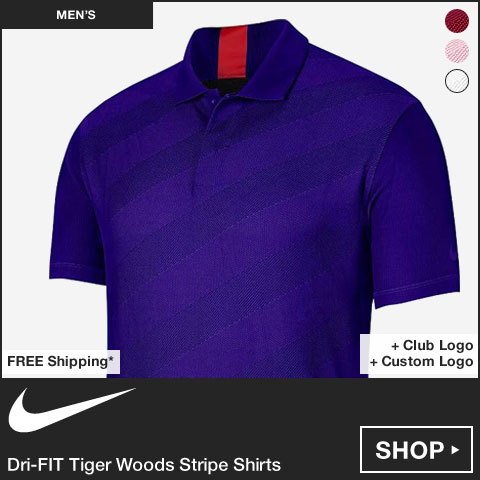 Nike Dri-FIT Tiger Woods Stripe Golf Shirts