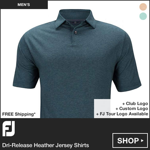 FJ Dri-Release Heather Jersey Golf Shirts - FJ Tour Logo Available