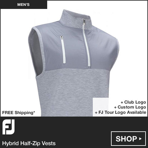 FJ Hybrid Half-Zip Golf Vests - FJ Tour Logo Available