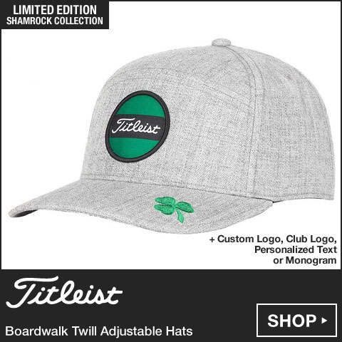 Titleist Boardwalk Twill Adjustable Golf Hats - Limited Edition Shamrock